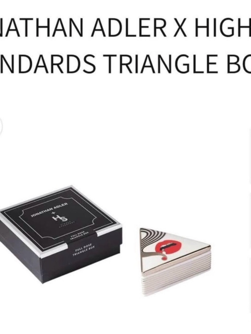 Jonathan Adler Higher Standards “Full Dose” Triangle Box - Picture 4 of 5